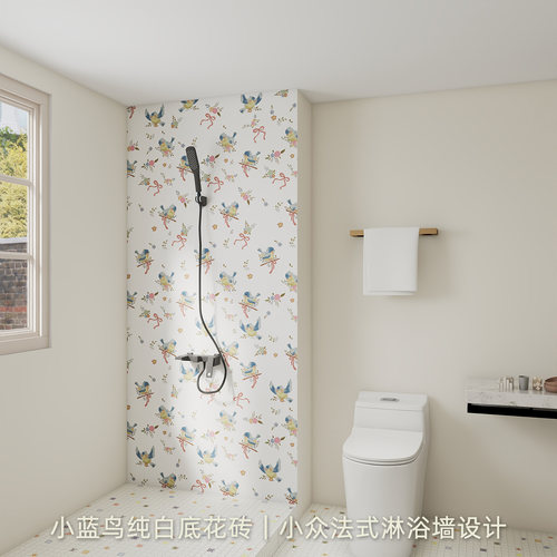 个性手绘花鸟花砖厨房仿古砖餐厅