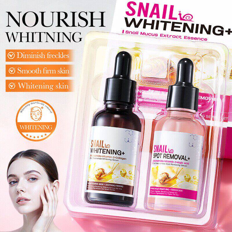 蜗牛精华套装Snail Niacinamide Whiten Spot Removing Serum Set