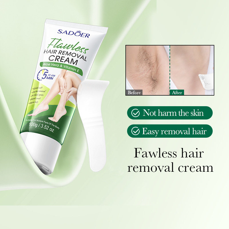 Hair removal cream SADOER芦荟VE柔滑无瑕腋下脱毛膏 跨境外贸