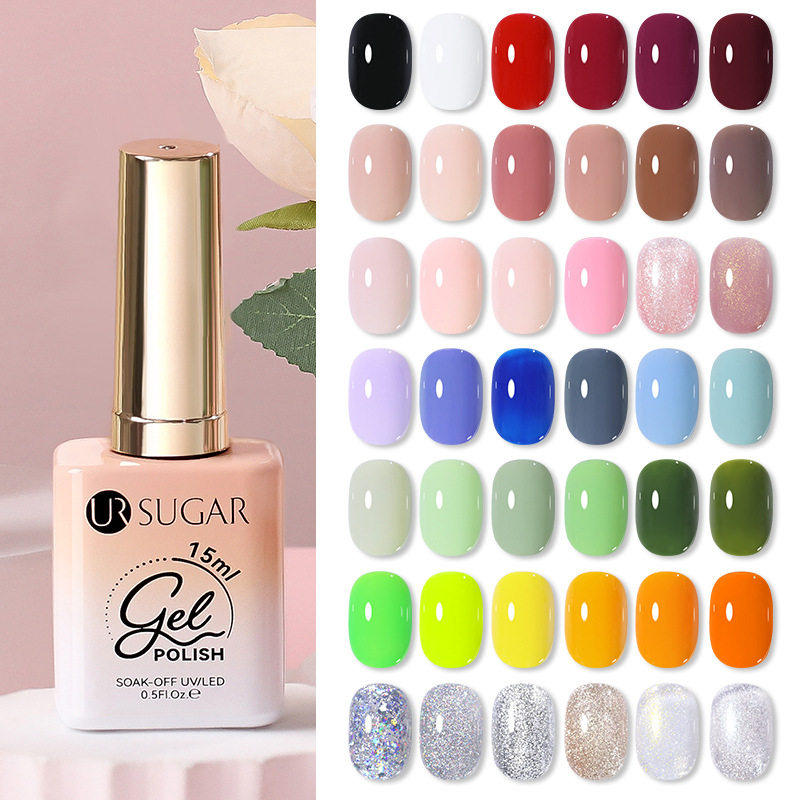 Nude Glit Gel Nail Polish 8ml Semi Permanent Color UV Gel