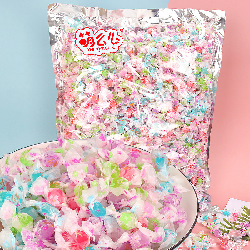 萌么么新品樱花版千纸鹤糖果混合果味硬休闲零食招待送礼小糖果