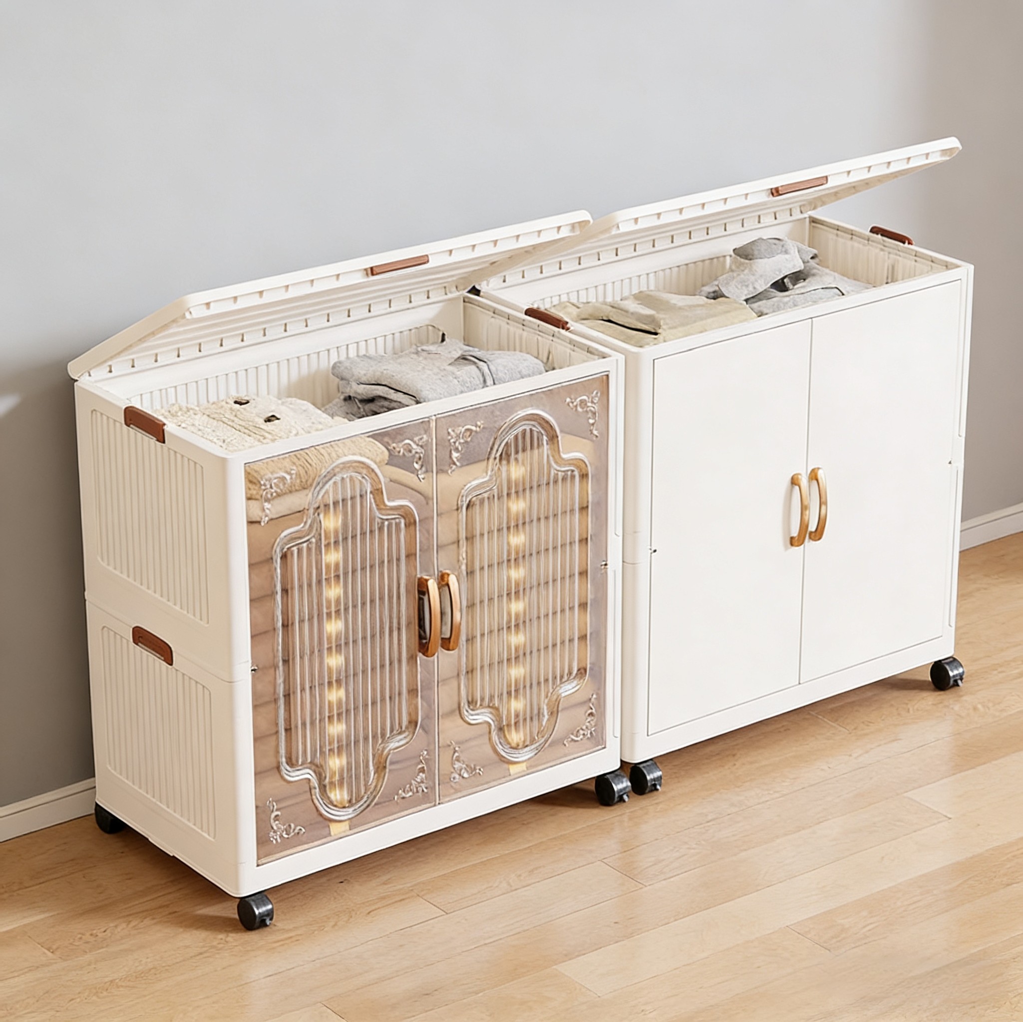 防潮防尘收纳箱家用大容量被子整理箱衣物玩具塑料可折叠储物箱