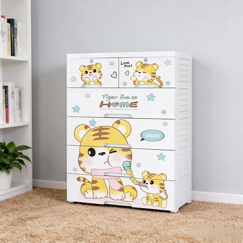 加厚塑料五斗衣物抽屉收纳柜儿童大容量整理箱玩具多层储物柜子