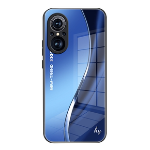 适用华为NOVA9se手机壳新款钢化玻璃男女硅胶全包防摔保护套高级感创意商务个性高档超薄经典流线形外壳