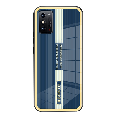 适用华为荣耀X10MAX手机壳玻璃honor镜头全包边超薄创意时尚网红潮牌个性条纹保护套防摔新款高级男女保护套