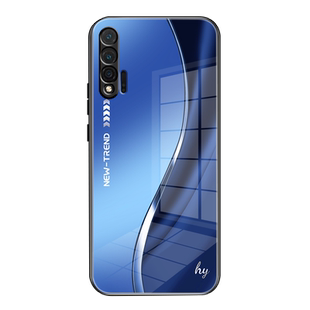 适用华为NOVA6(5g)手机壳新款钢化玻璃男女硅胶全包防摔保护套高级感创意商务个性高档超薄经典流线形外壳