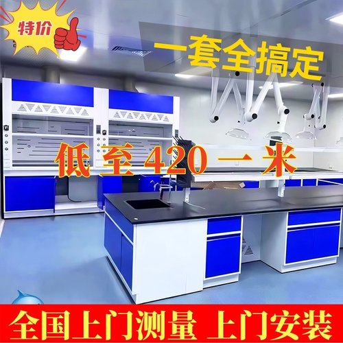 实验室试验台实验台化验室钢木工作台全钢通风橱柜耐酸碱化学边台