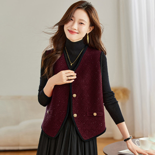 小香风针织马甲背心女春秋外穿女士马夹时尚洋气时髦上衣2025新款