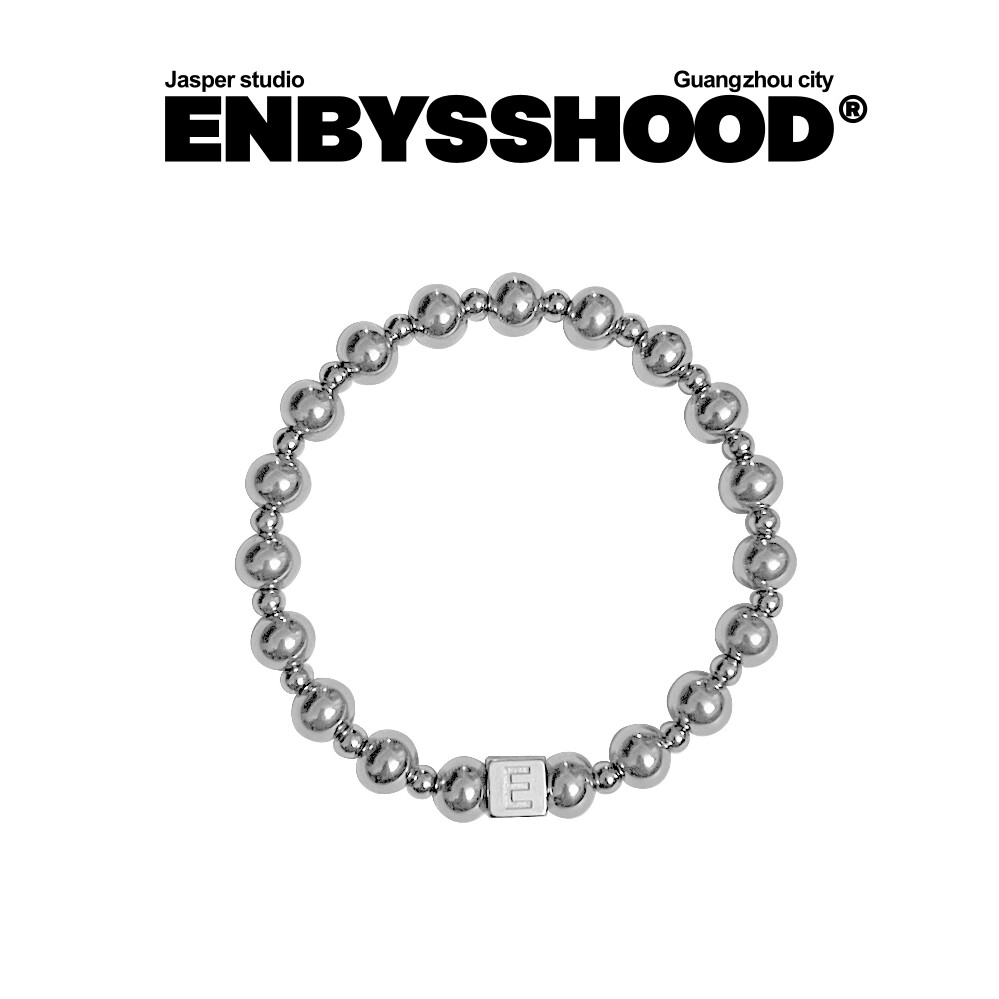 ENBYSSHOOD原创设计 钛钢字母方块 钢珠拼接弹力绳手链男女嘻哈