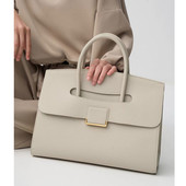 公文包包女士2025新款 通勤包小众商务托特包大容量手提气质凯莉包