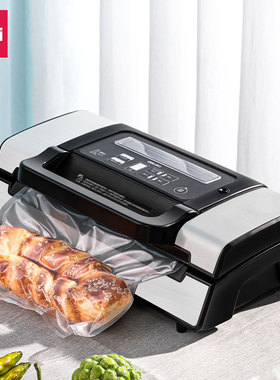 得力真空包装机14891全自动 LM890食品压缩保鲜塑封口机LM668家用