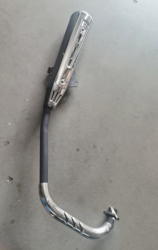 适配豪爵摩托车HJ125-8V-8R-8S国四电喷小太子排气管消声器烟筒