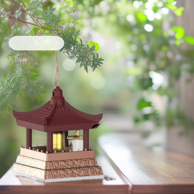 敲钟玩具挂件撞钟发声凉亭子敲钟摆件上班人解压神器创意整蛊