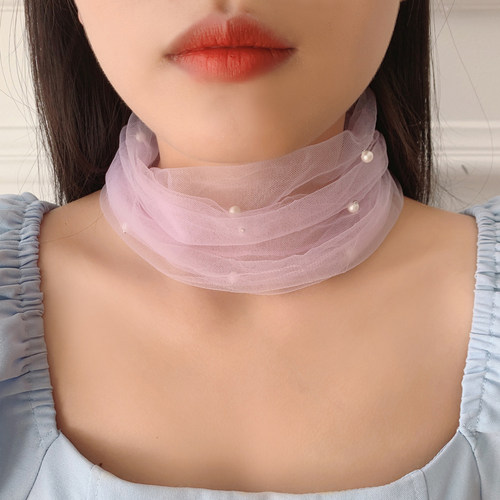 新款仙女风春秋防晒透气装饰纱巾