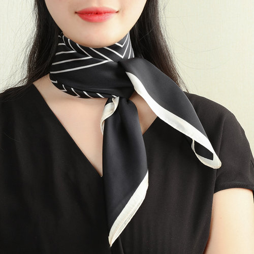 韩国沙漠旅游条纹小方巾