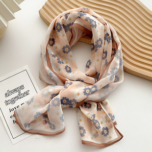 饰西装 绑包围巾装 领巾头巾 百搭小清新飘带长条丝巾女薄款 2025新款