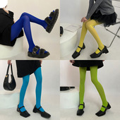 彩色丝袜春秋季 显瘦 纯色打底裤 连裤 袜中厚天鹅绒多巴胺糖果色个性