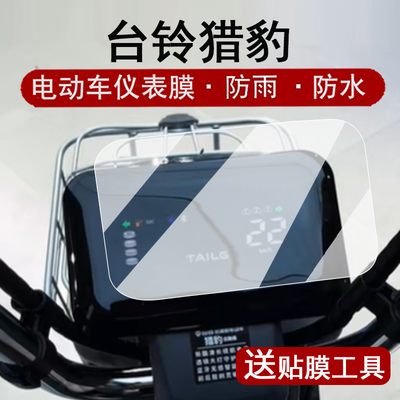 适用台铃猎豹仪表膜电动车台铃猎豹优跑版液晶仪表盘贴膜猎豹GCG屏幕保护膜非钢化膜改装配件大灯脚垫