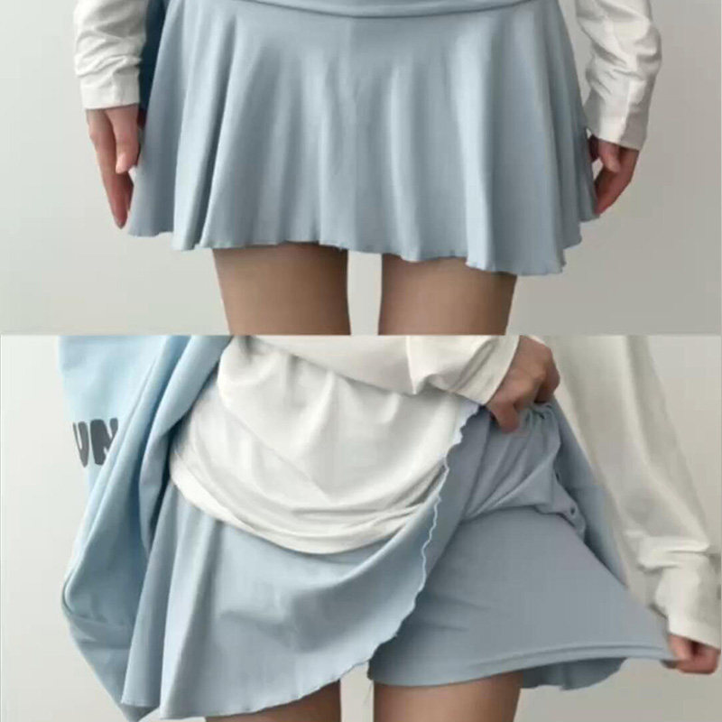 韩系氛围感穿搭网球短裙女2026