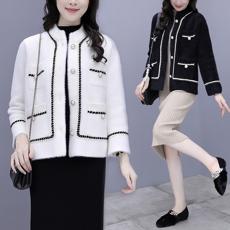 秋冬女装2020年新款小香风水貂绒外衣女士炸街短外套春秋百搭名媛