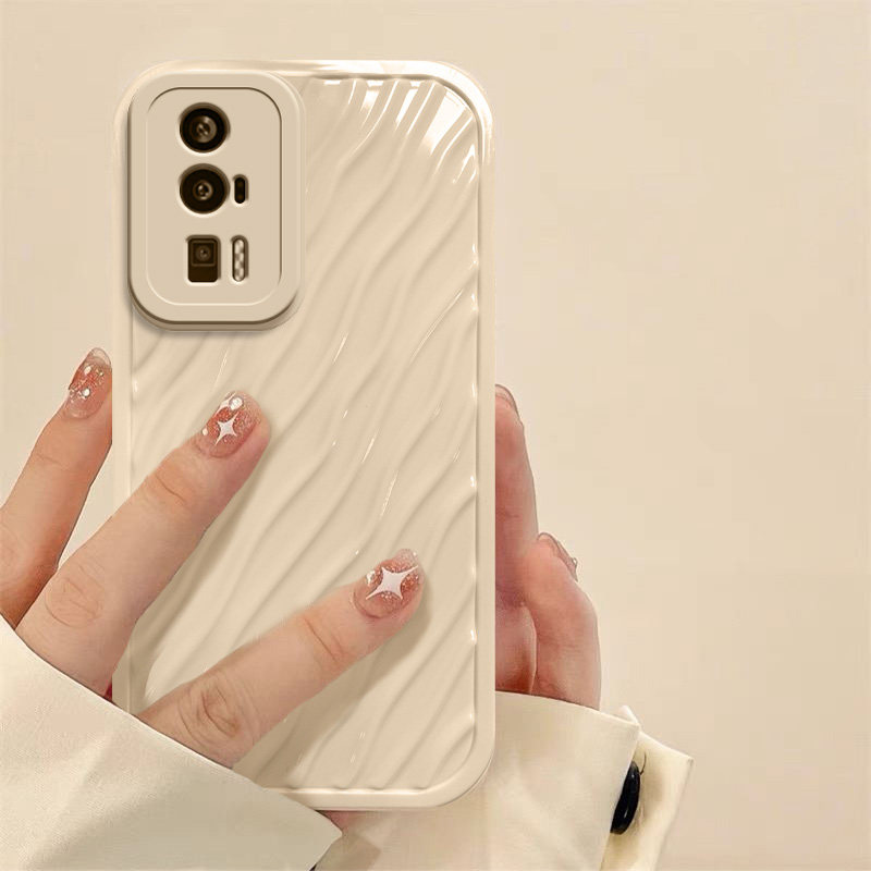 适用于红米k60手机壳k60pro斜面水波纹k50女k40新款k40s简约k30软k20手链极速k30i创意手环pro素白全包保护套高性价比高么？