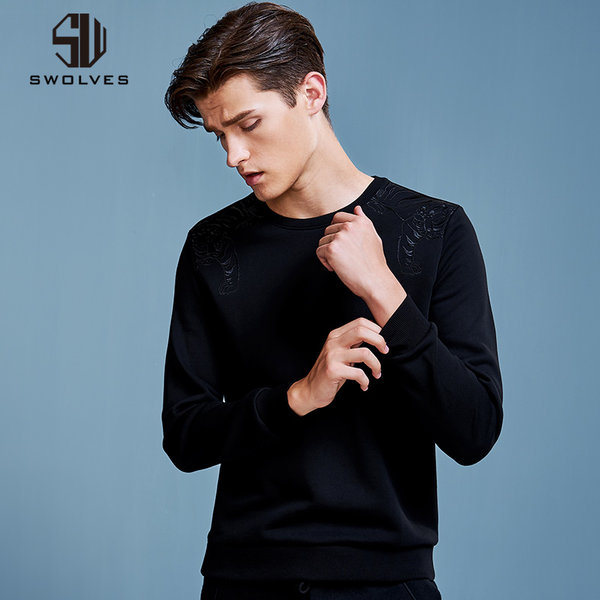 七匹狼旗下高端男装品牌 圣沃斯 男式圆领长袖卫衣 天猫优惠券折后￥99包邮（￥199-100）