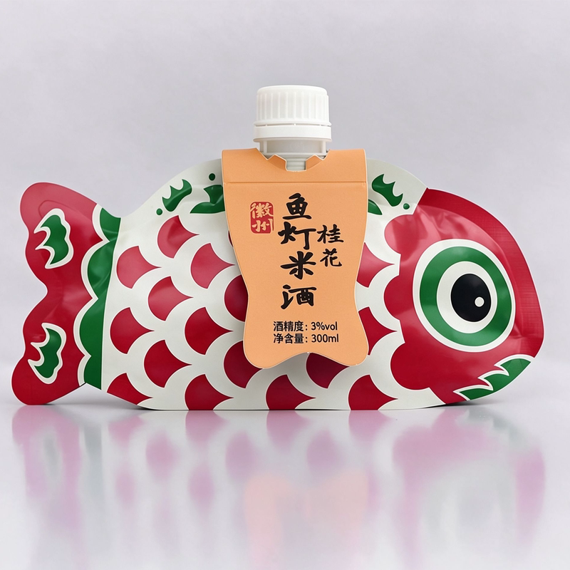 黄山徽州呈坎宏村鱼灯米酒鱼灯冰酿小鱼袋米酒特产桂花味原味