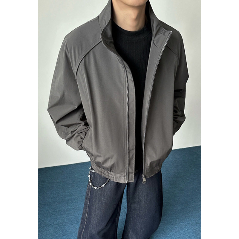 cleanfit解构立领飞行员夹克男款美式短款棒球服廓形正肩工装外套