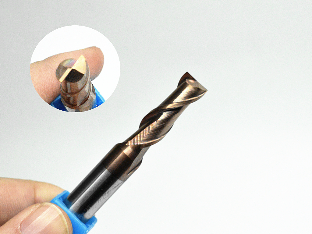 柄6整体合金钨钢涂层键槽铣刀1 1.5 2 2.5 3 3.5 4x75x100平底2刃