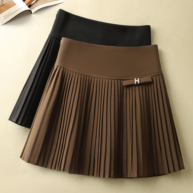 秋季百褶裙女跳舞短裙高腰显瘦百搭小个子春秋2025新款a字半身裙