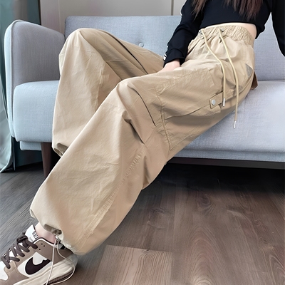美式速干工装裤女夏季薄款