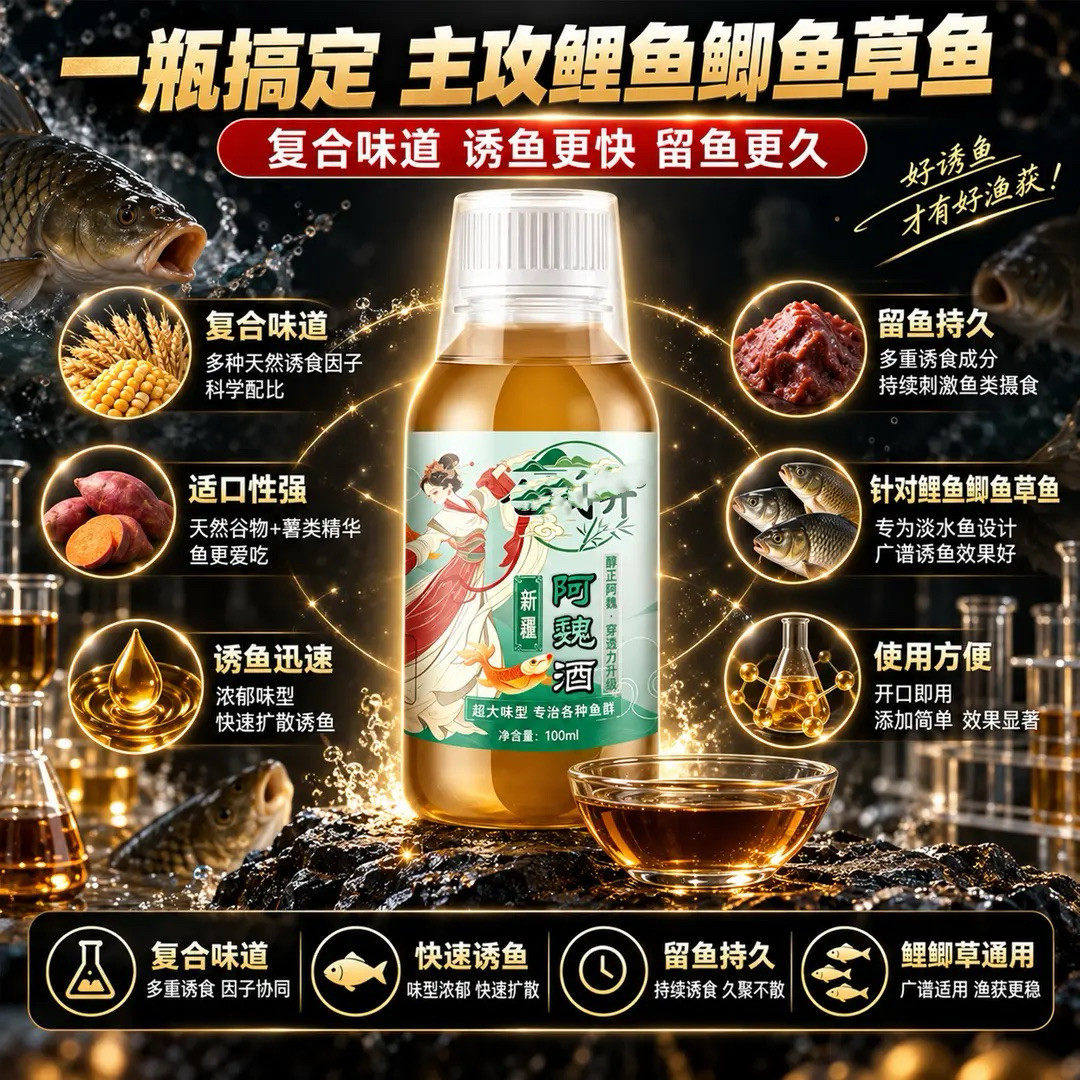 仓戒升小药钓鱼诱鱼添加剂饵料偷驴扣坑老鱼猾鱼黑坑野钓鲫鲤鱼苍