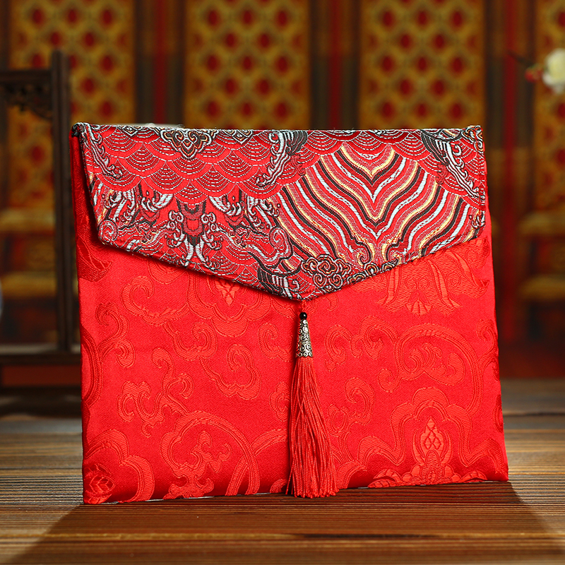 布袋大号流苏绸缎新年公司年会