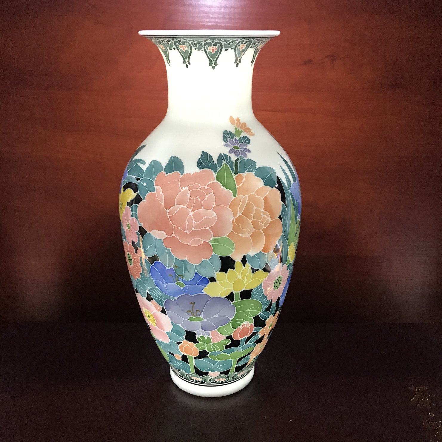 醴陵瓷器釉下五彩手绘花瓶#17高度约30cm