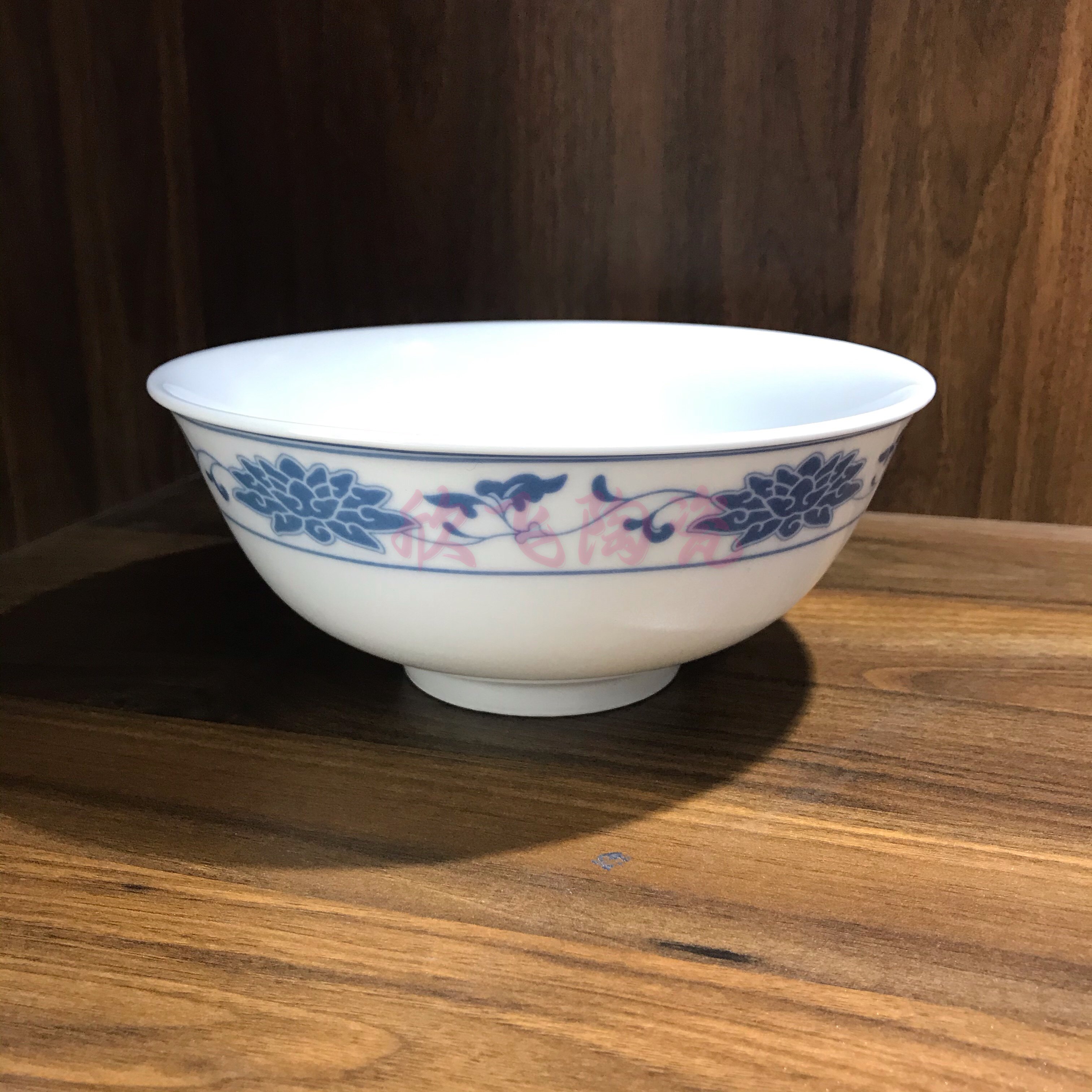 醴陵老瓷器 群力釉下彩139花面6.5寸汤碗面碗菜碗 青花 陶瓷 复古