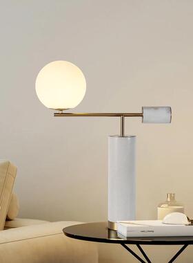 后现代轻奢北欧网红大理石台灯设计师样板房客厅书房卧室床头台灯