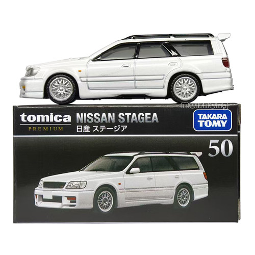 TOMY多美卡黑盒TP50号日产NISSAN尼桑STAGEA瓦罐合金小汽车模型
