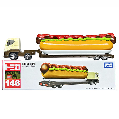 日版现货TOMY多美卡tomica合金车模型146号 加长热狗车拖车