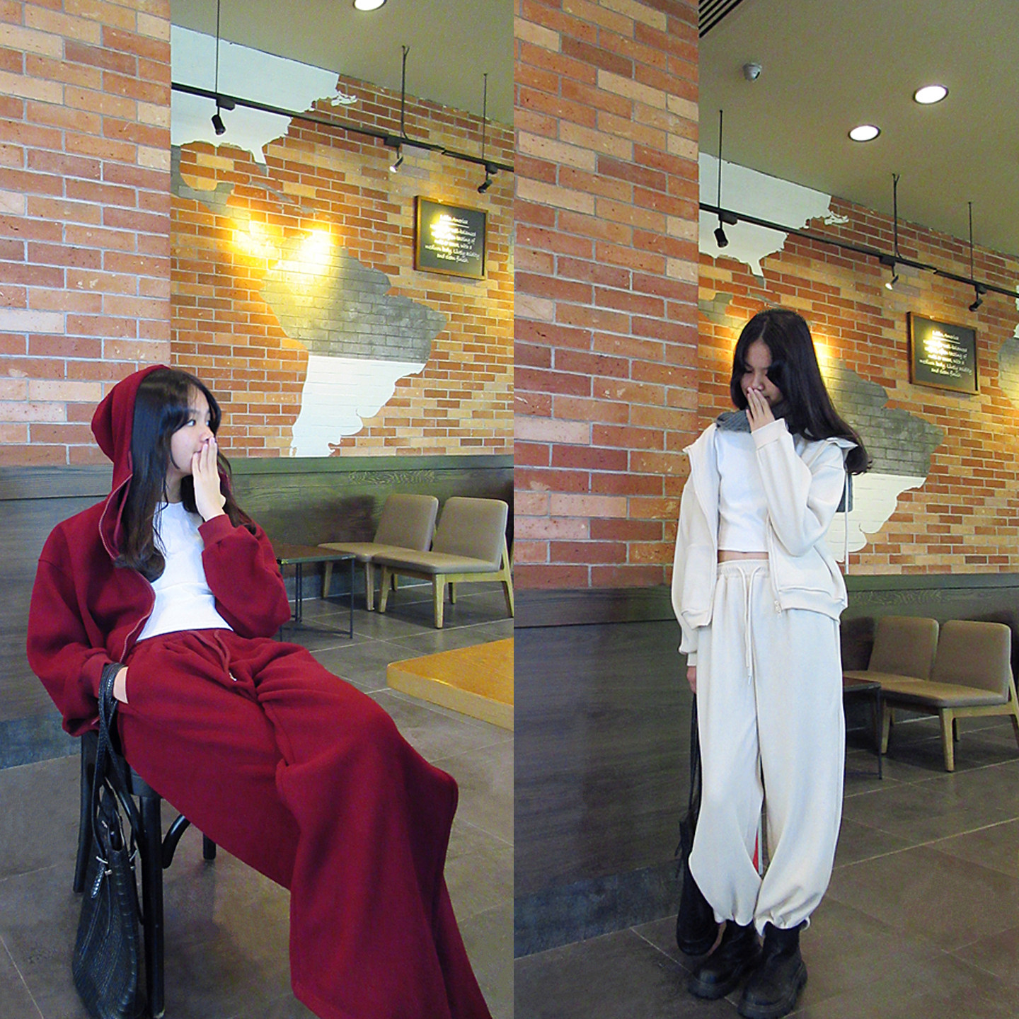 2025冬季女童运动套装年款限定小马刺绣中大童连帽卫衣卫裤两件套