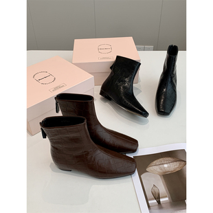 真皮小踝靴S405 小众法式 捡漏 淘到商场500