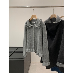 针织开衫 门店299miu系花边款 T310 原厂跟单 捡漏