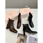 捡漏 淘到商场600 简约真皮通勤高跟靴S406