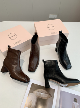 捡漏！淘到商场600+简约真皮通勤高跟靴S406