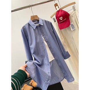 捡漏 衬衫 80莱赛尔 条纹薄款 Y904 国外门店640 新款