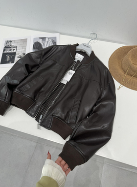 捡漏！淘到国外商场138秋冬短外套女防风软糯皮质夹克外套N883