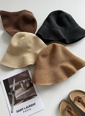 强推！超百搭！100纸草！红人店169手工编织草帽V472