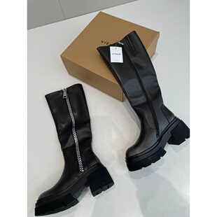 捡漏 真皮加绒厚底高筒靴Y302 淘到国外590