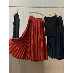 国外商场410 百褶缎面裙U223 非平替 省三百多