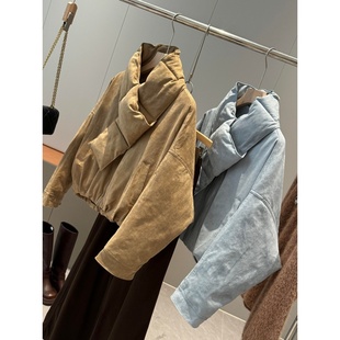 捡漏！50白鸭绒～同品质349+麂皮绒韩系羽绒服 含围脖T080