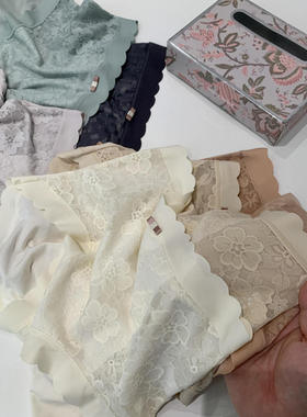 捡漏！淘到线下160+精致蕾丝无痕高腰内裤 加长内档P751